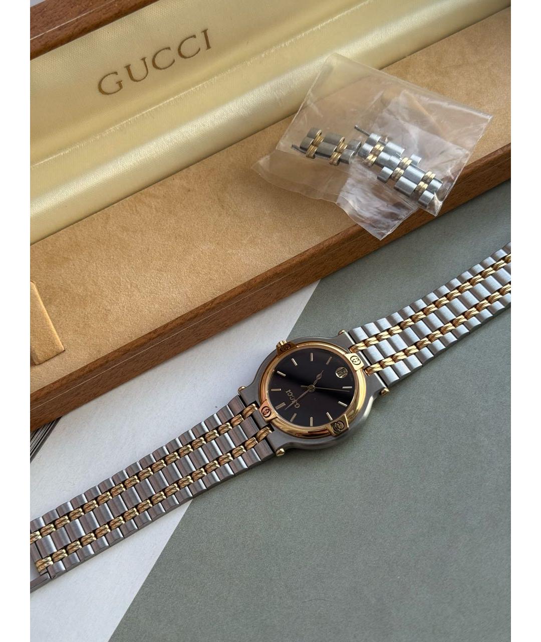 GUCCI Серебряные стальные часы, фото 4