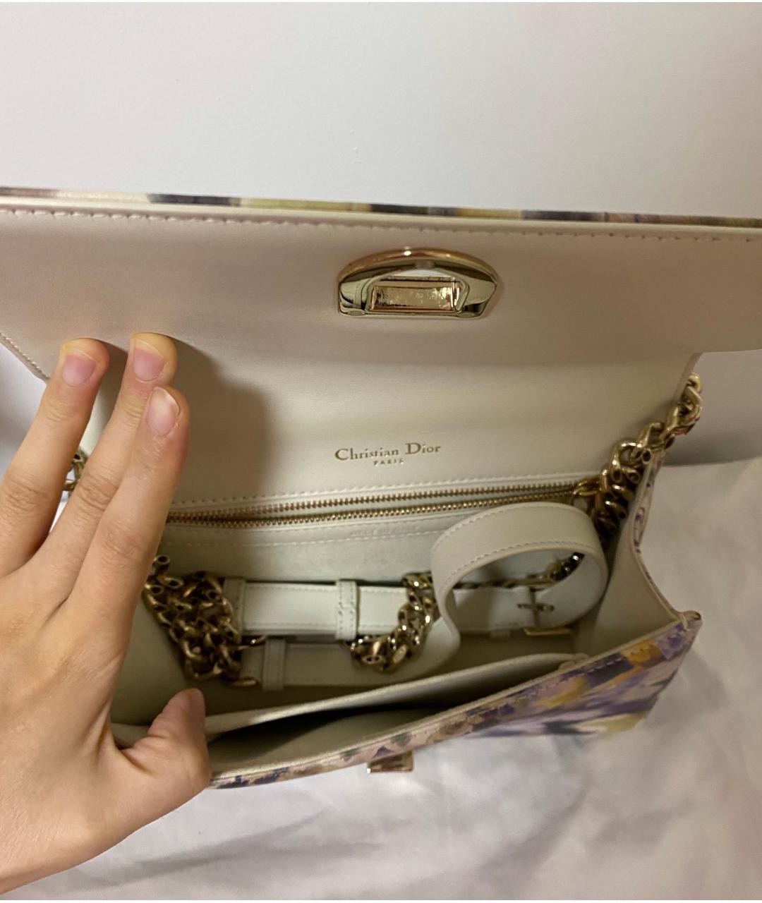 CHRISTIAN DIOR Желтая тканевая сумка через плечо, фото 3