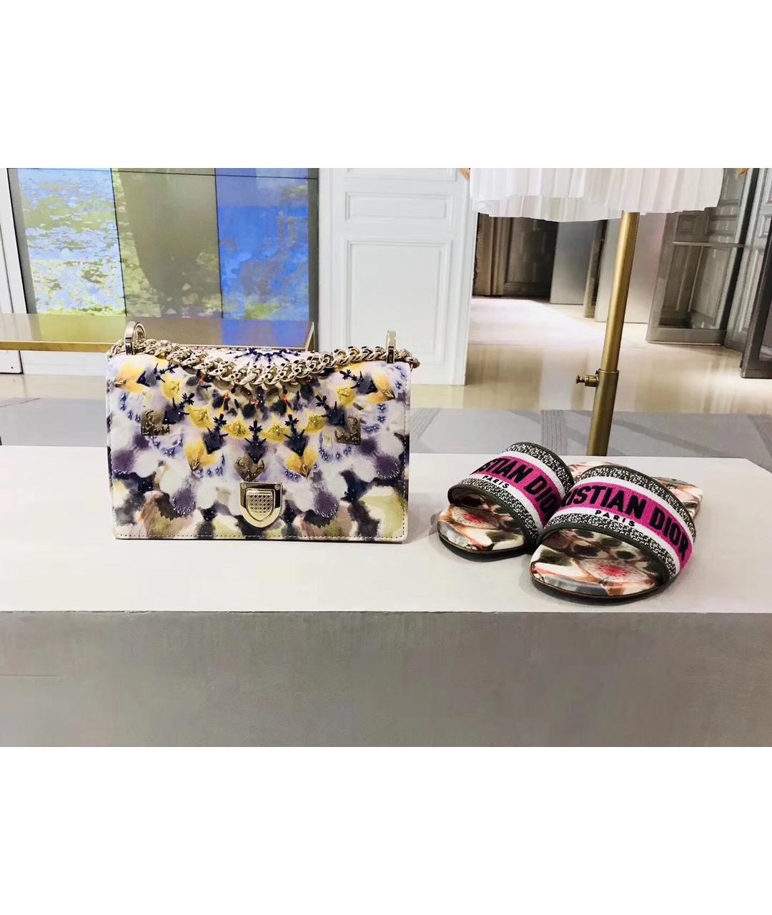 CHRISTIAN DIOR Желтая тканевая сумка через плечо, фото 5