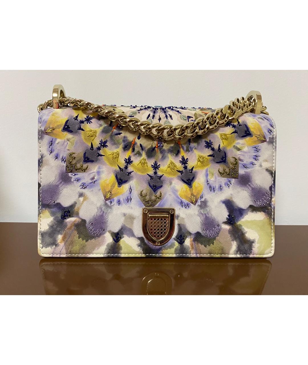 CHRISTIAN DIOR Желтая тканевая сумка через плечо, фото 7