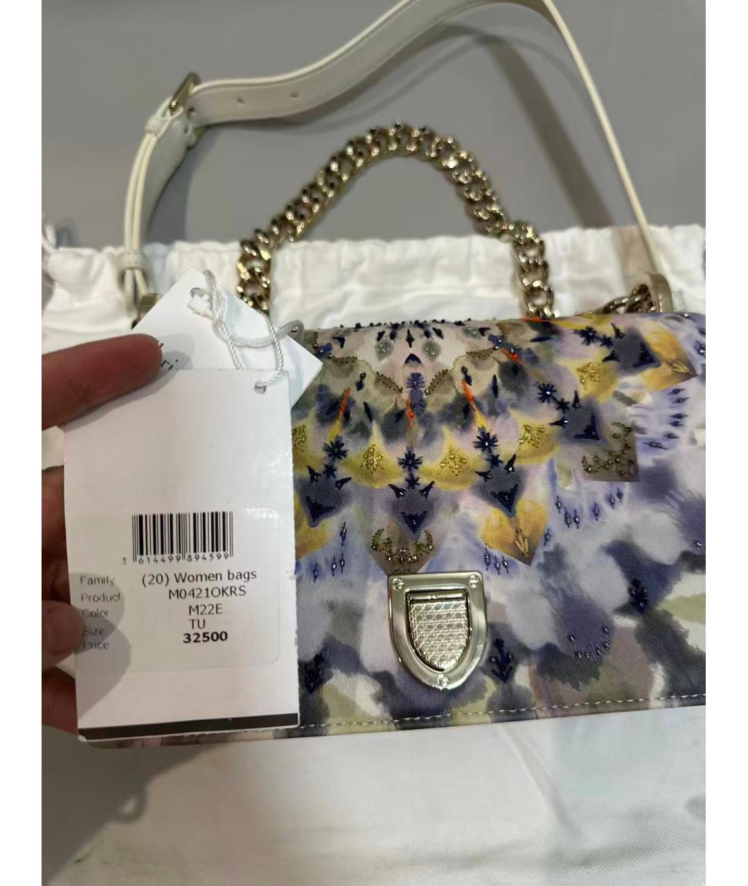 CHRISTIAN DIOR Желтая тканевая сумка через плечо, фото 6