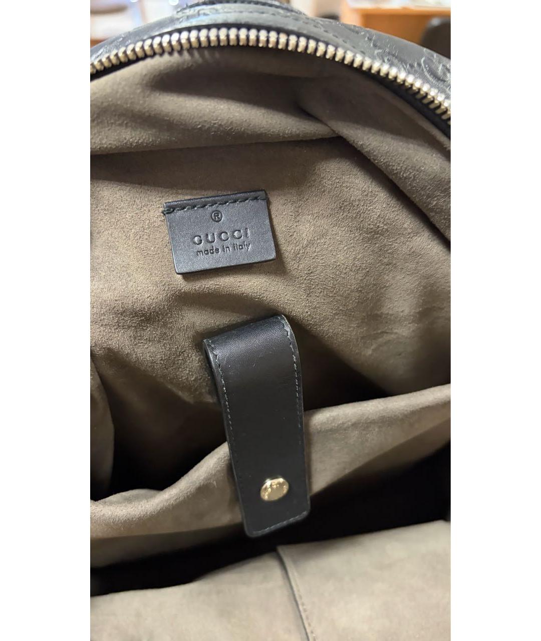 GUCCI Черный кожаный рюкзак, фото 4