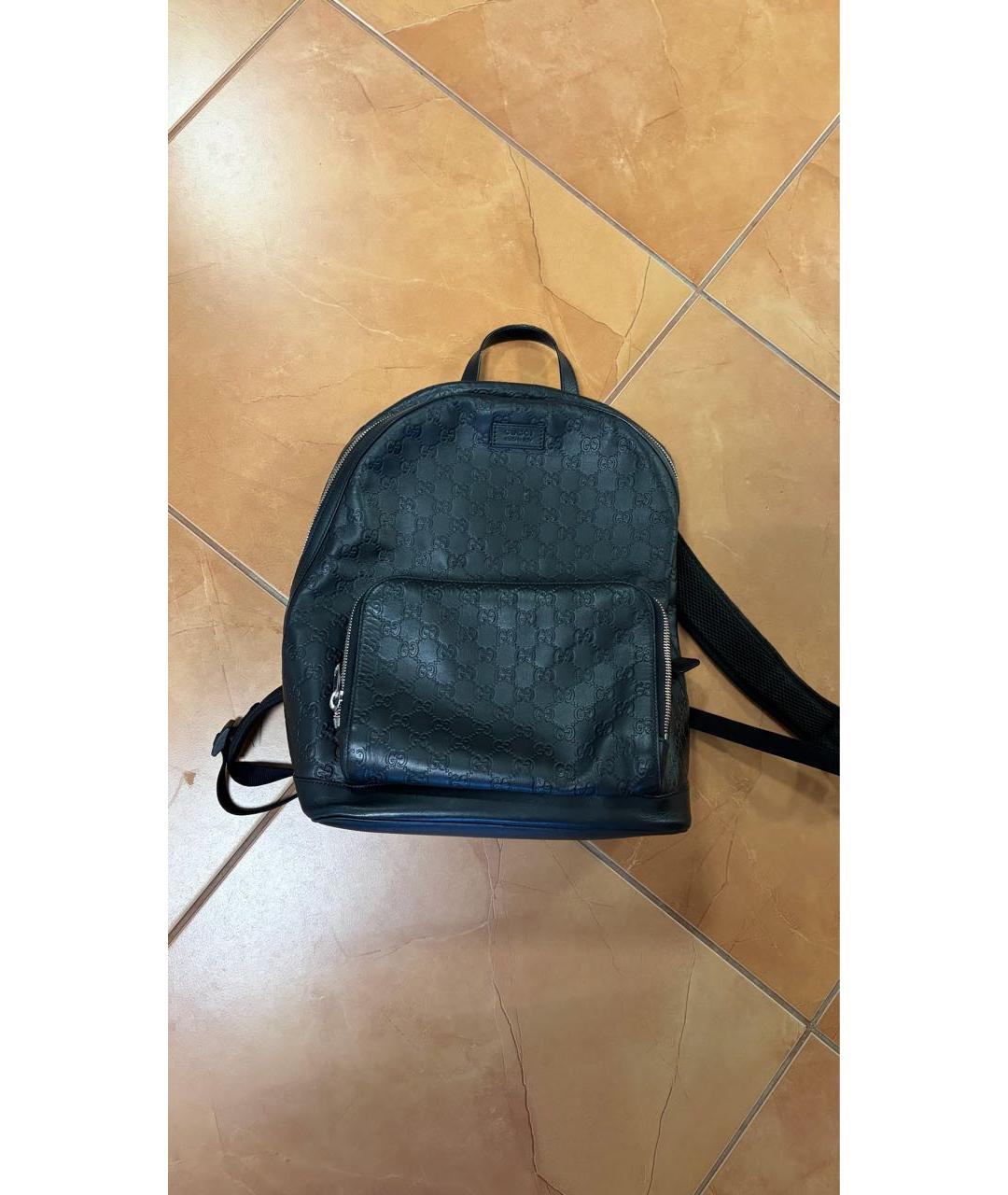 GUCCI Черный кожаный рюкзак, фото 6