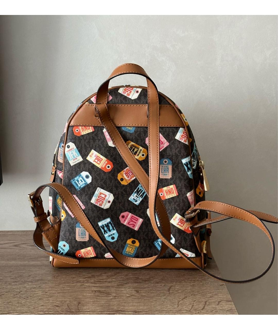 MICHAEL KORS Коричневый рюкзак из искусственной кожи, фото 3