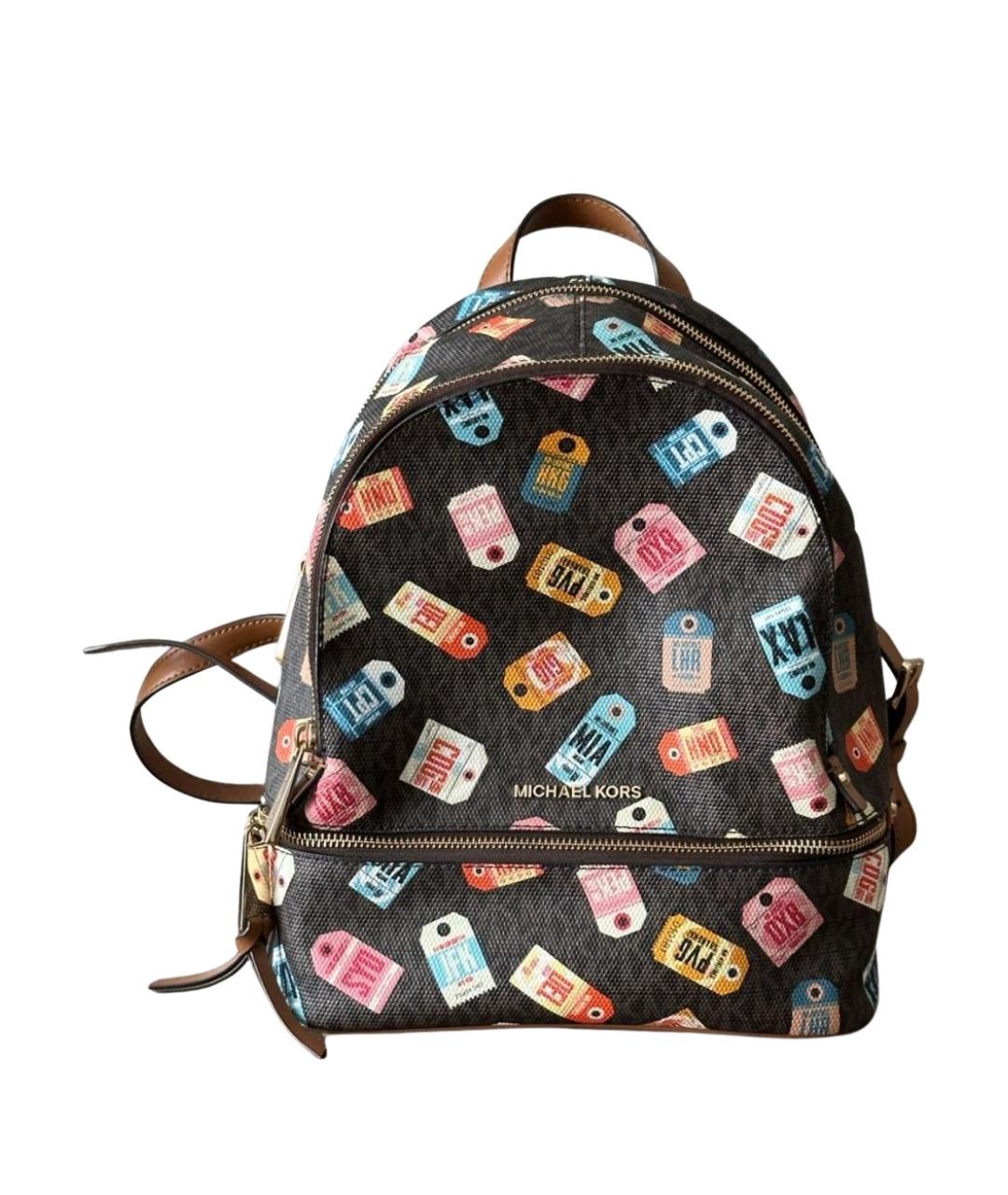 MICHAEL KORS Коричневый рюкзак из искусственной кожи, фото 1