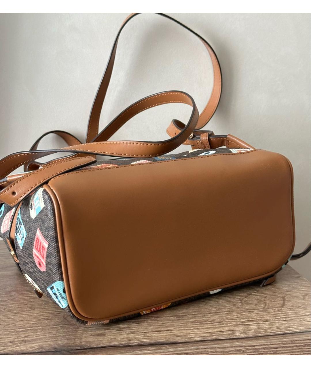 MICHAEL KORS Коричневый рюкзак из искусственной кожи, фото 5