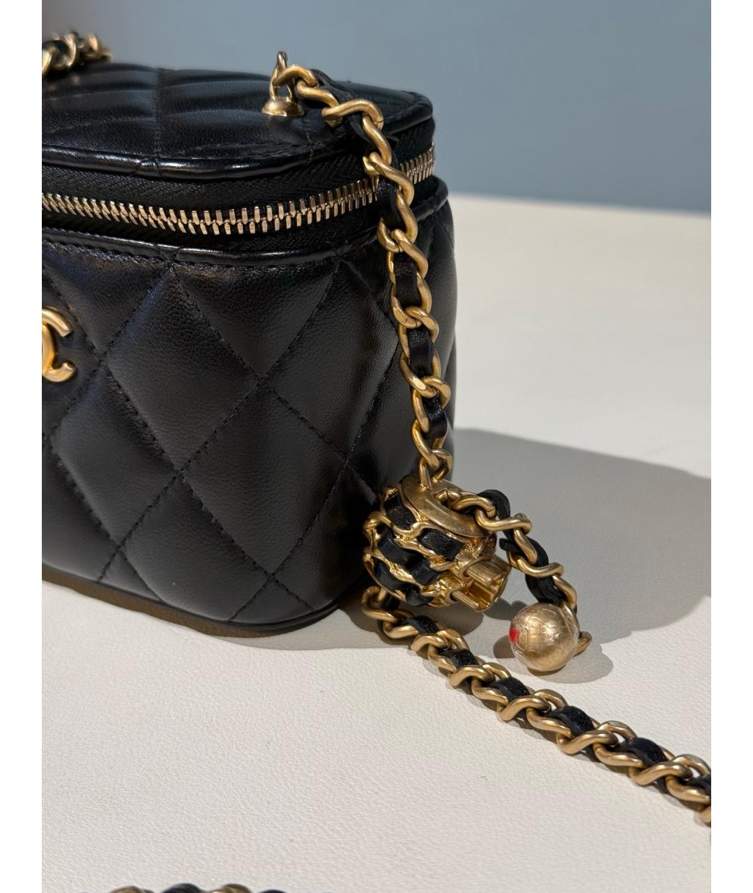 CHANEL Черная кожаная сумка через плечо, фото 3