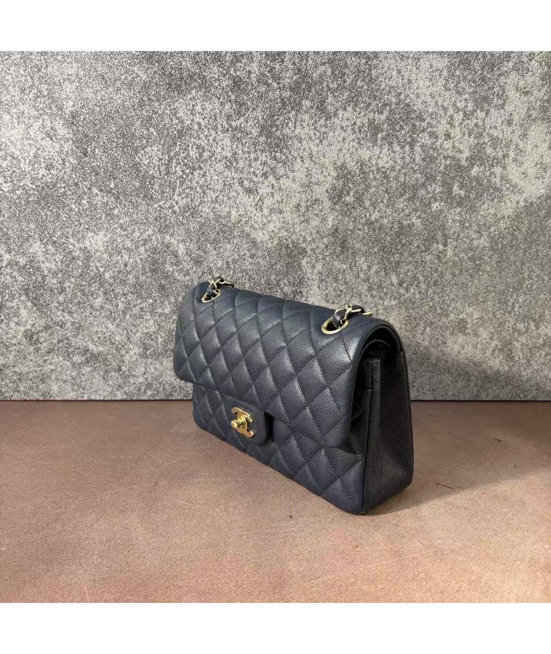 CHANEL Голубая кожаная сумка через плечо, фото 4