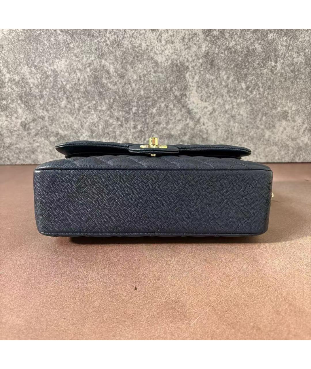 CHANEL Голубая кожаная сумка через плечо, фото 5