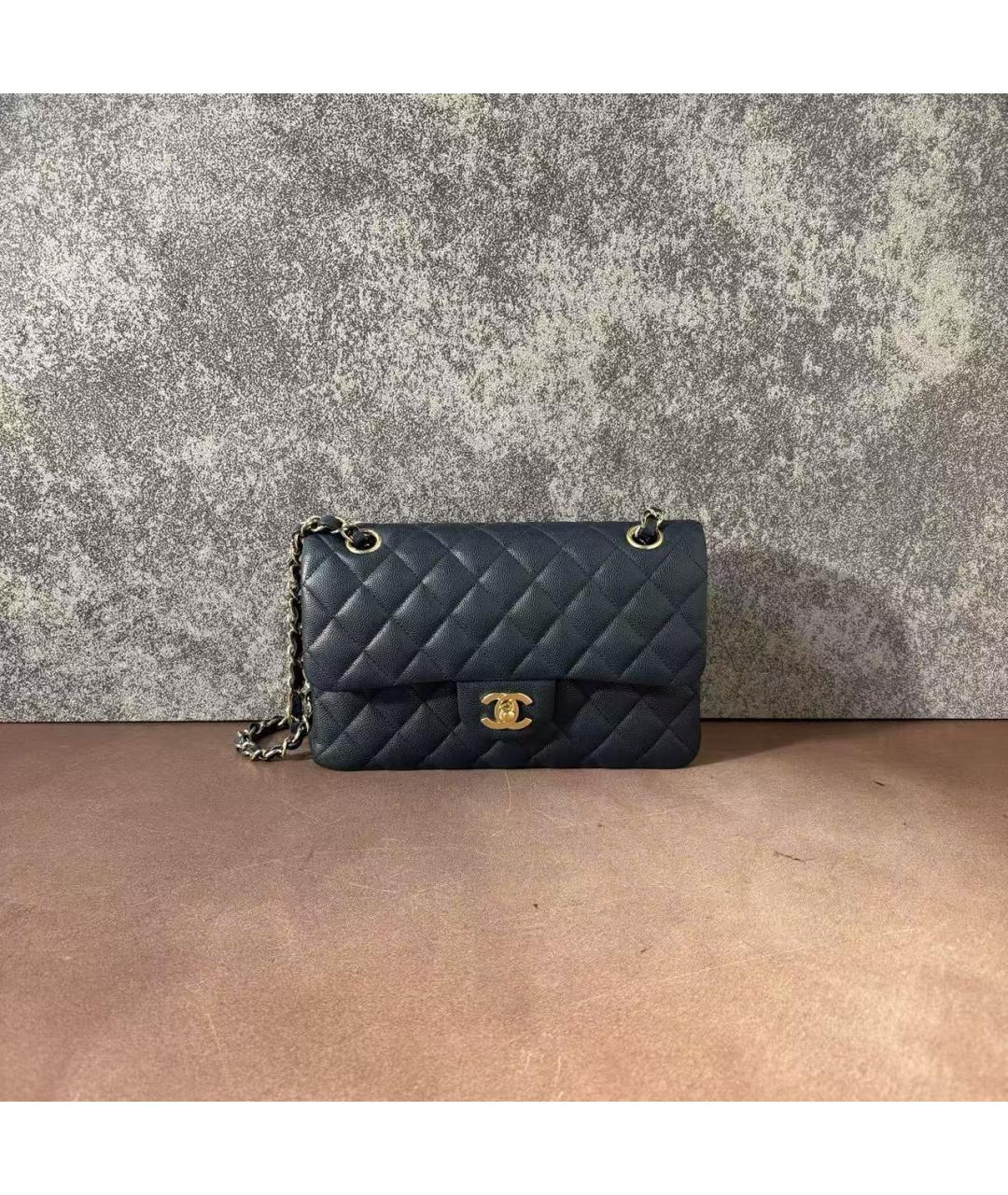 CHANEL Голубая кожаная сумка через плечо, фото 2