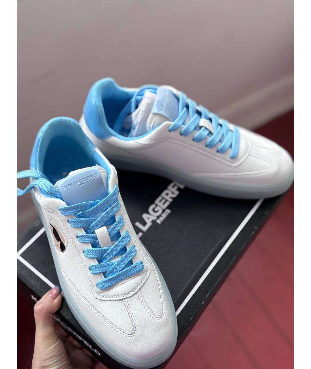 KARL LAGERFELD Белые кожаные кеды, фото 5