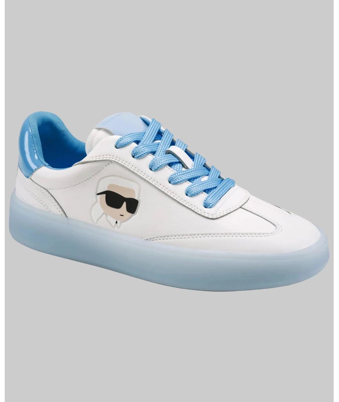 KARL LAGERFELD Белые кожаные кеды, фото 4