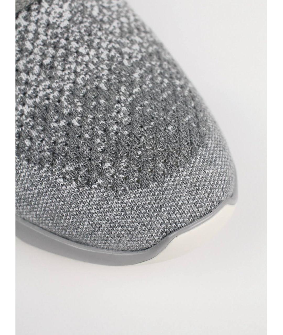 BRUNELLO CUCINELLI Серые текстильные низкие кроссовки / кеды, фото 5