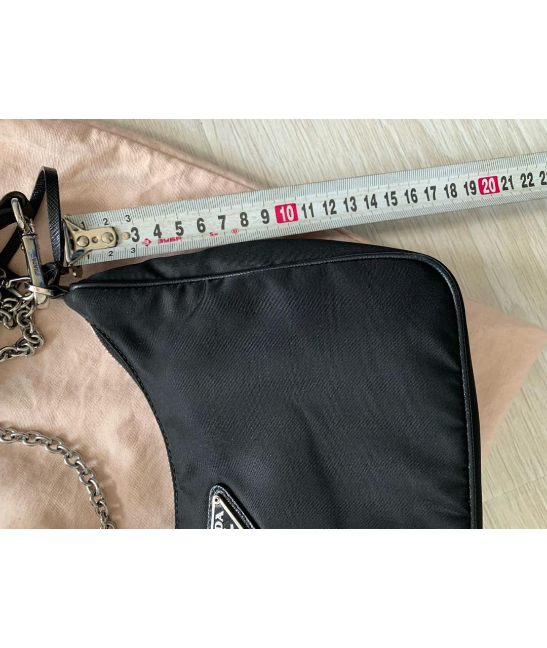 PRADA Черная тканевая сумка через плечо, фото 8