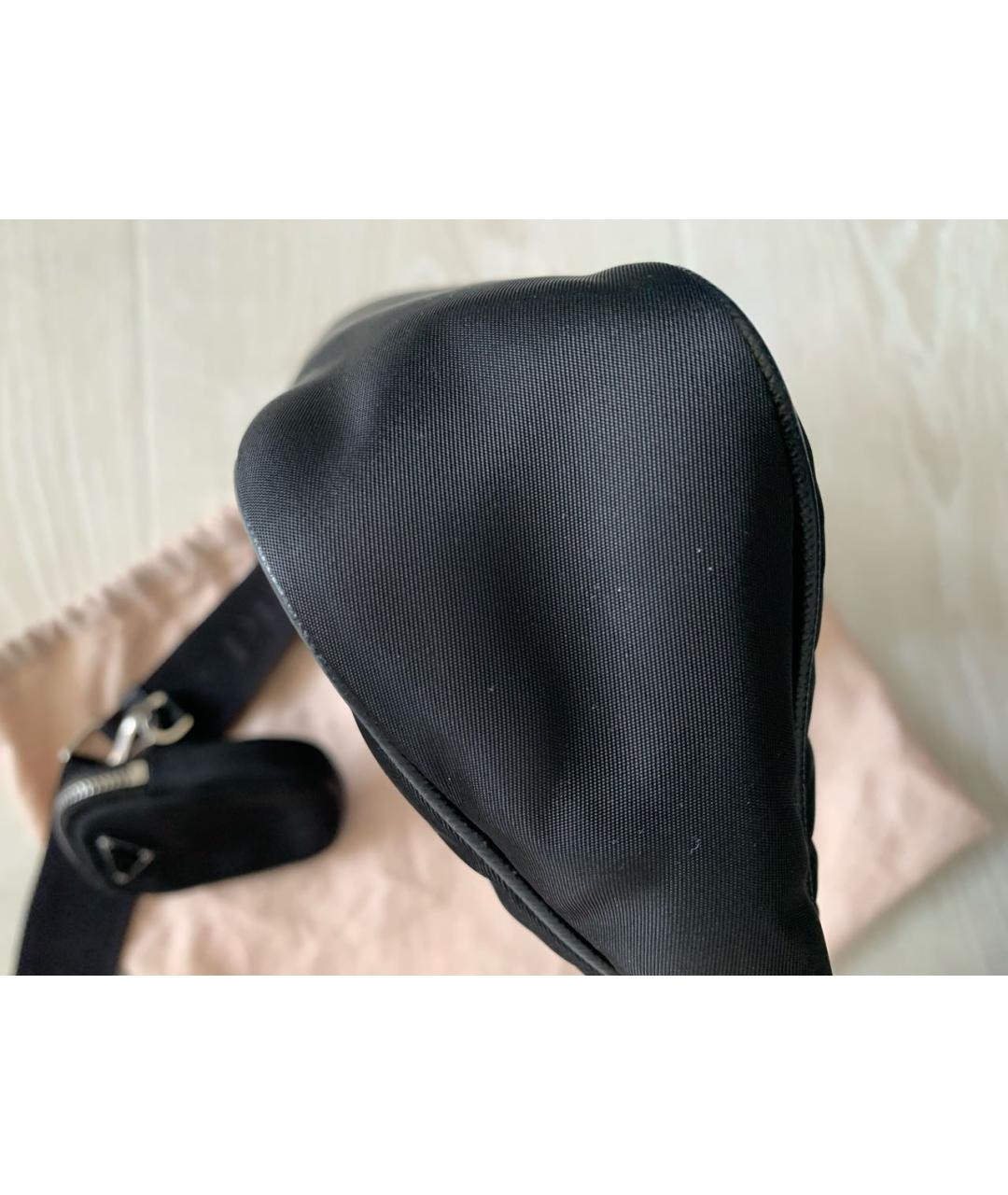 PRADA Черная тканевая сумка через плечо, фото 5