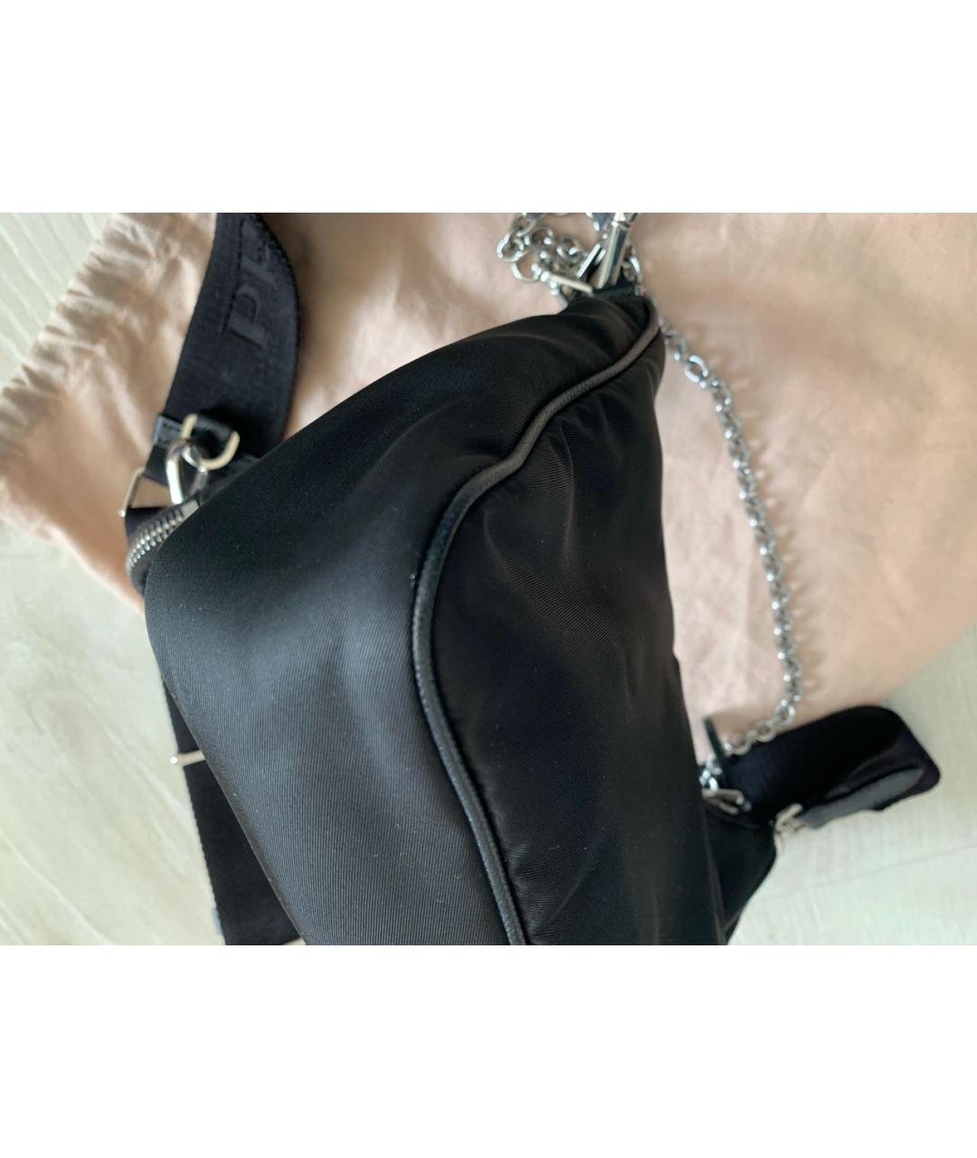 PRADA Черная тканевая сумка через плечо, фото 6