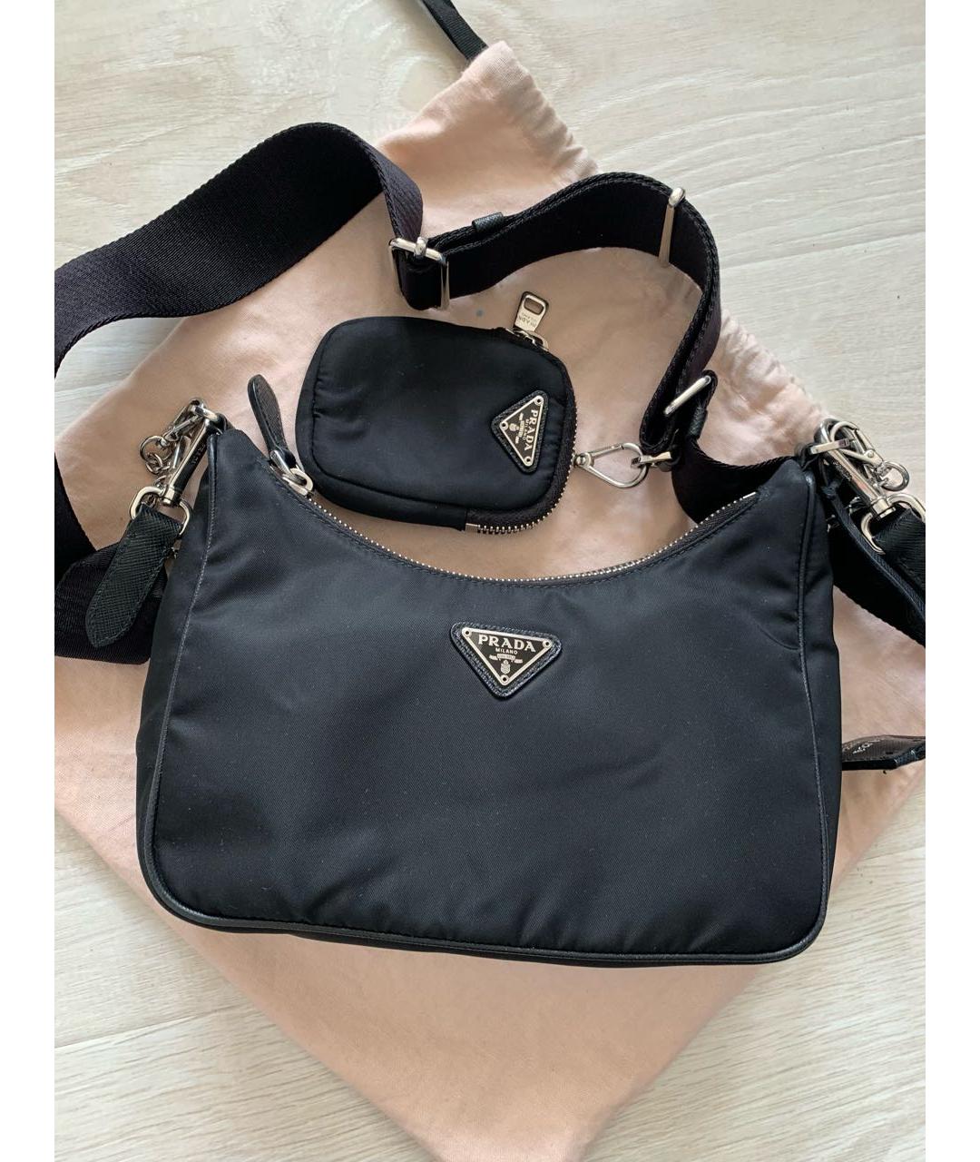 PRADA Черная тканевая сумка через плечо, фото 9
