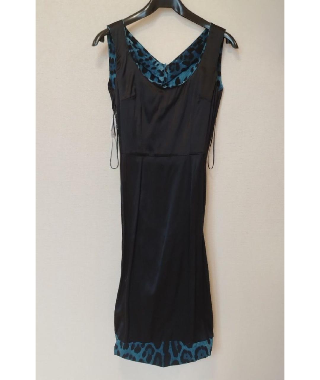 DOLCE&GABBANA Мульти шелковое коктейльное платье, фото 4