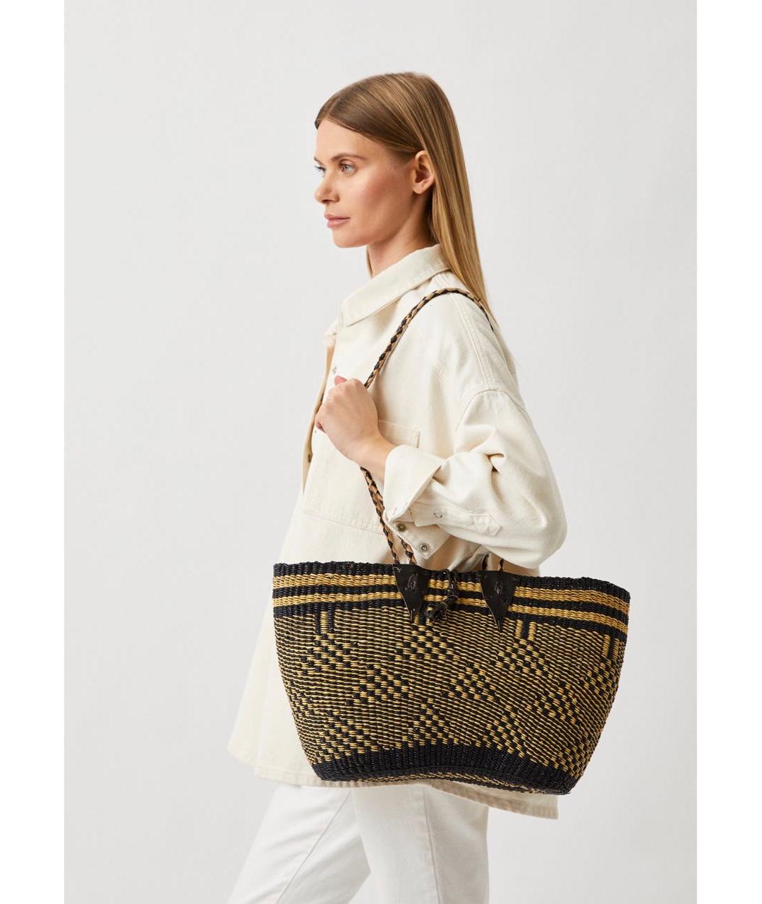 MAX MARA Мульти пелетеная пляжная сумка, фото 5