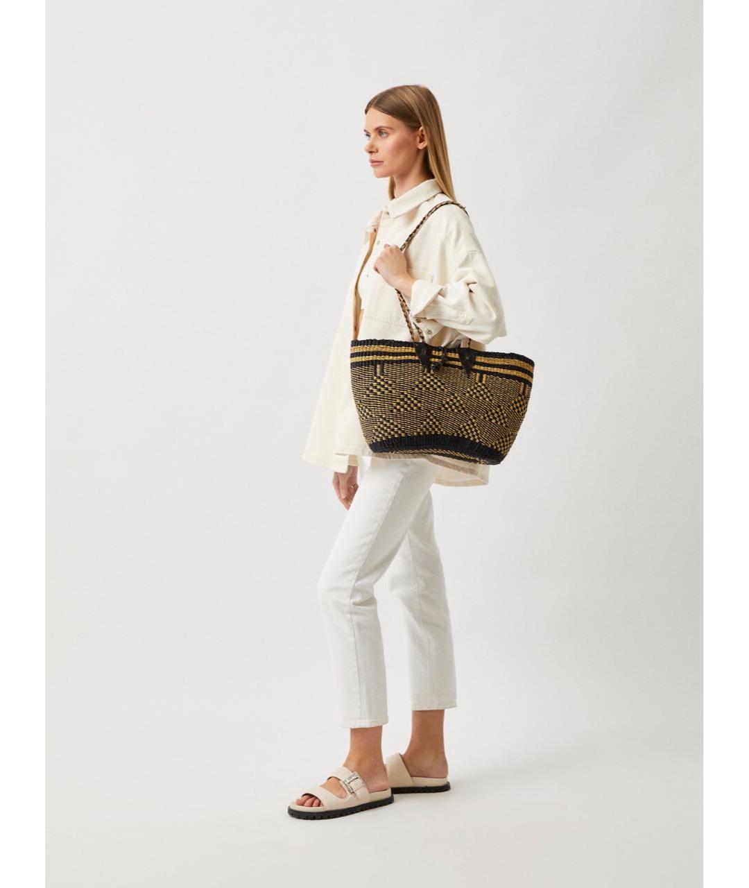 MAX MARA Мульти пелетеная пляжная сумка, фото 4