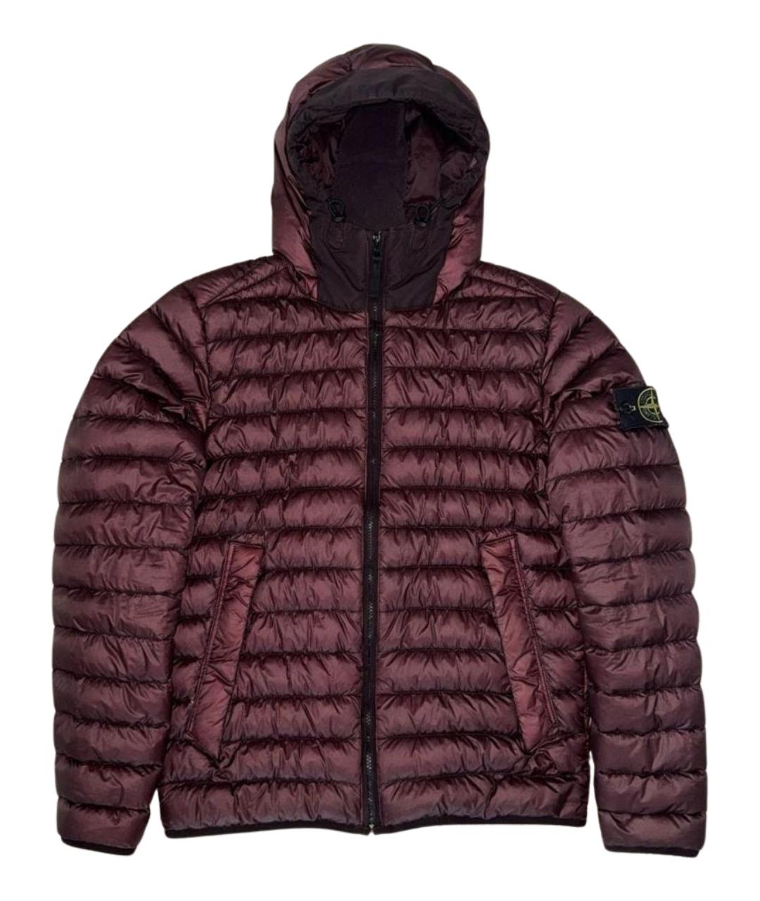 STONE ISLAND Бордовая полиэстеровая куртка, фото 1