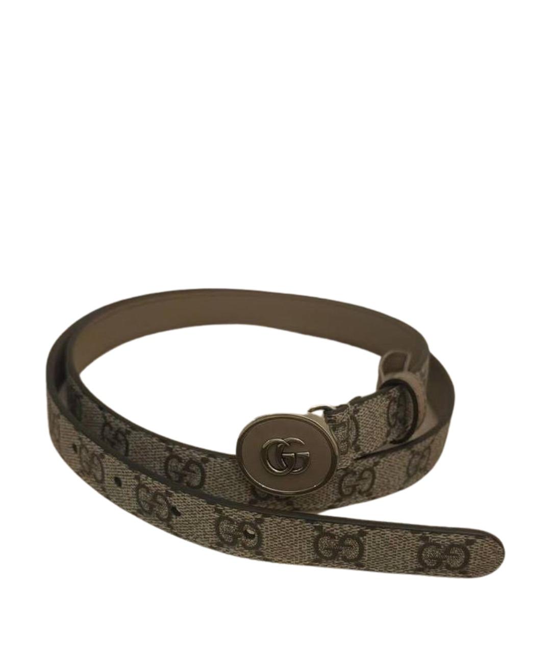 GUCCI Бежевый кожаный ремень, фото 1