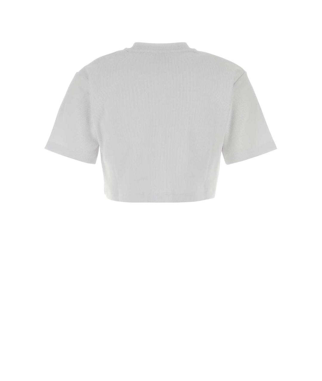 OFF-WHITE Белая хлопковая футболка, фото 2