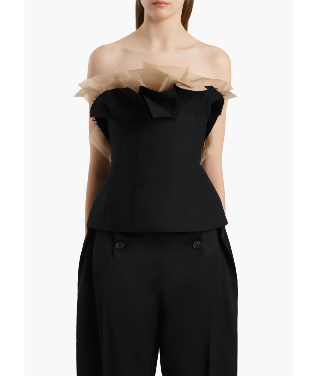 KHAITE Черный шерстяной корсет, фото 3