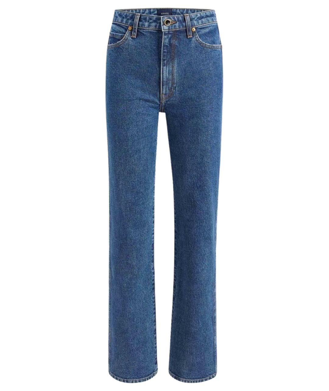 KHAITE Синие хлопковые прямые джинсы, фото 1