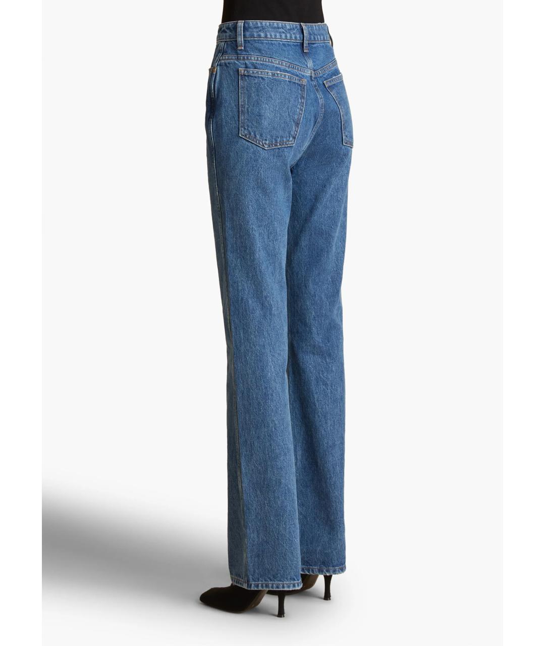 KHAITE Синие хлопковые прямые джинсы, фото 4