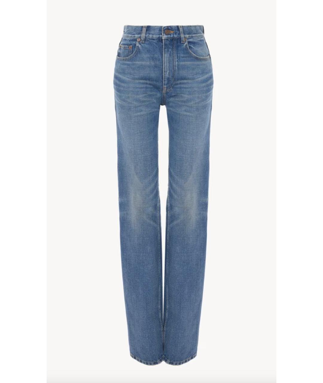 CHLOE Голубые хлопковые прямые джинсы, фото 7