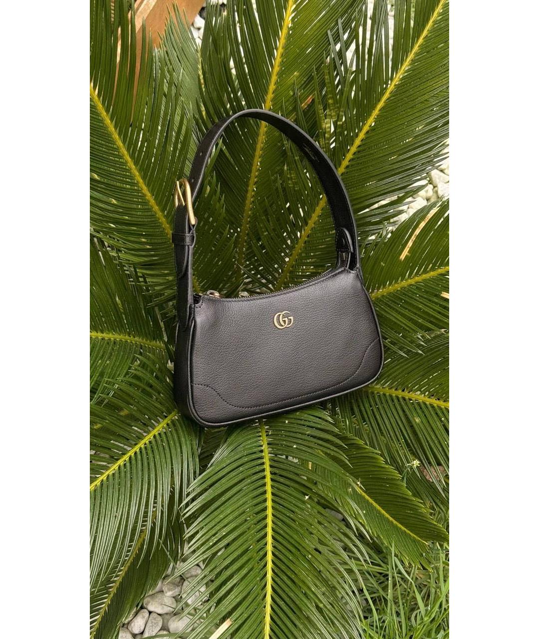 GUCCI Черная кожаная сумка с короткими ручками, фото 8