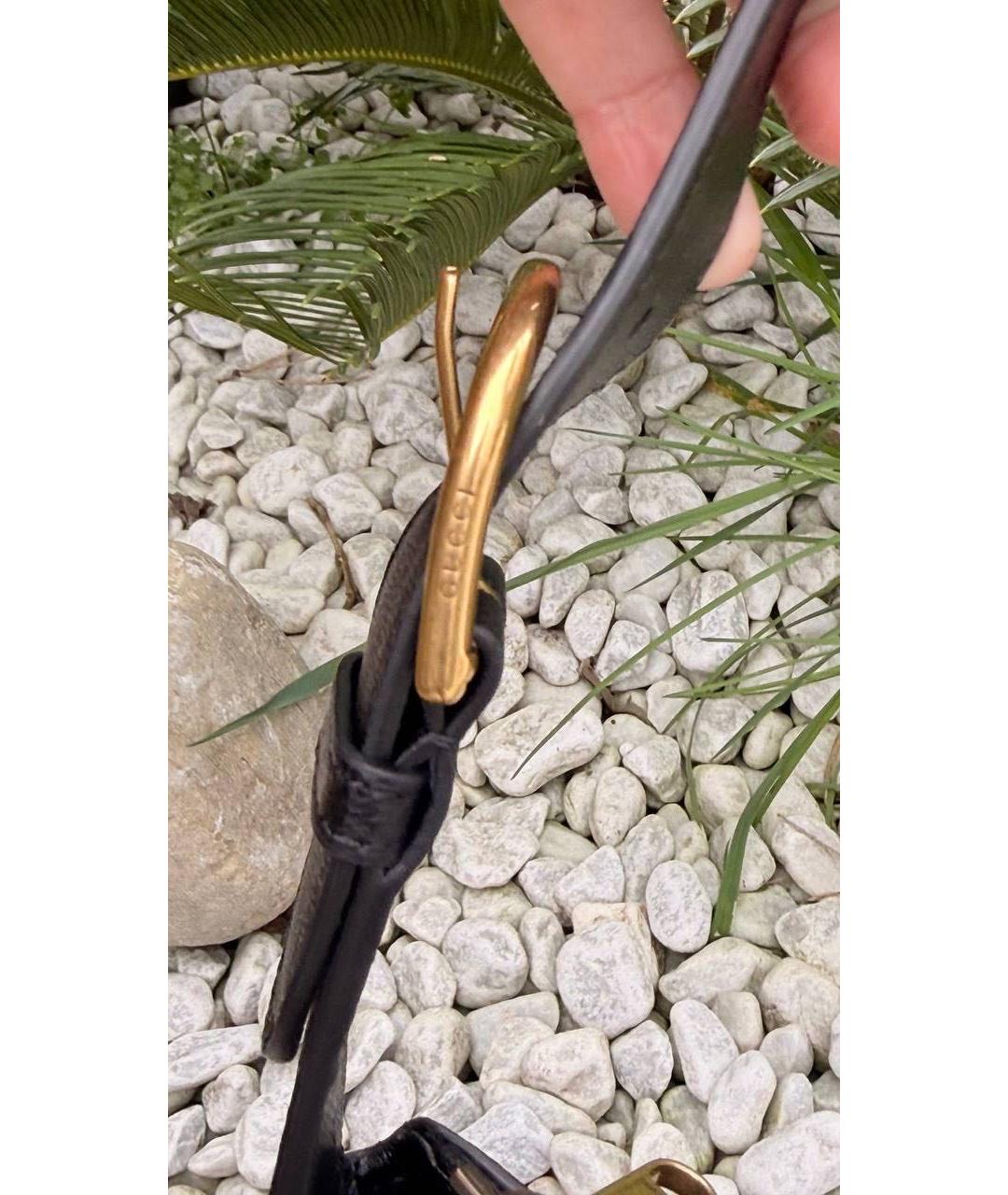 GUCCI Черная кожаная сумка с короткими ручками, фото 7