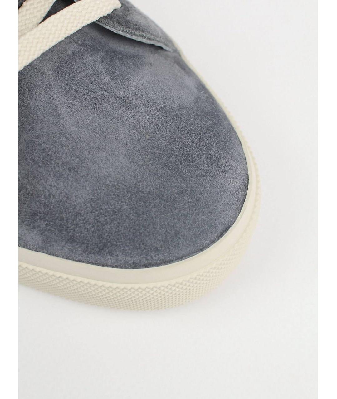 BRUNELLO CUCINELLI Серые замшевые низкие кроссовки / кеды, фото 5