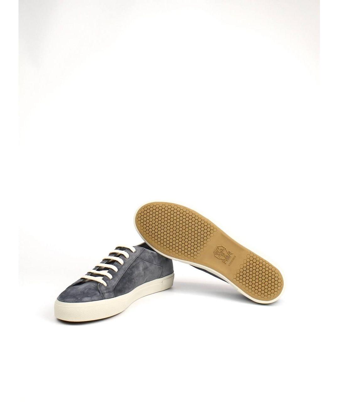 BRUNELLO CUCINELLI Серые замшевые низкие кроссовки / кеды, фото 3