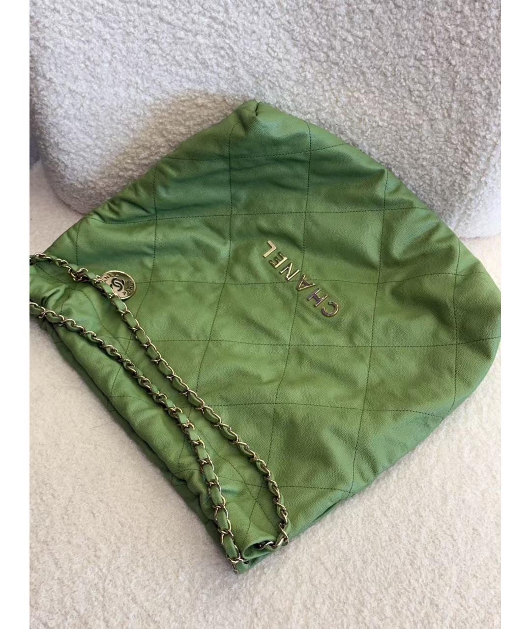 CHANEL Зеленая сумка тоут, фото 4