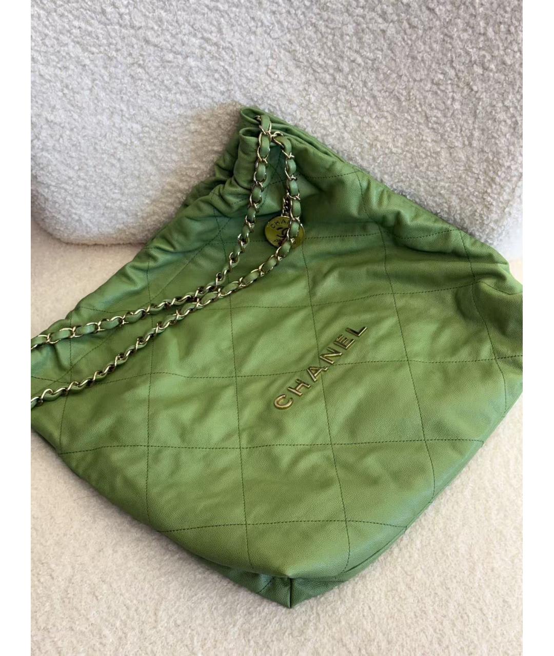 CHANEL Зеленая сумка тоут, фото 3