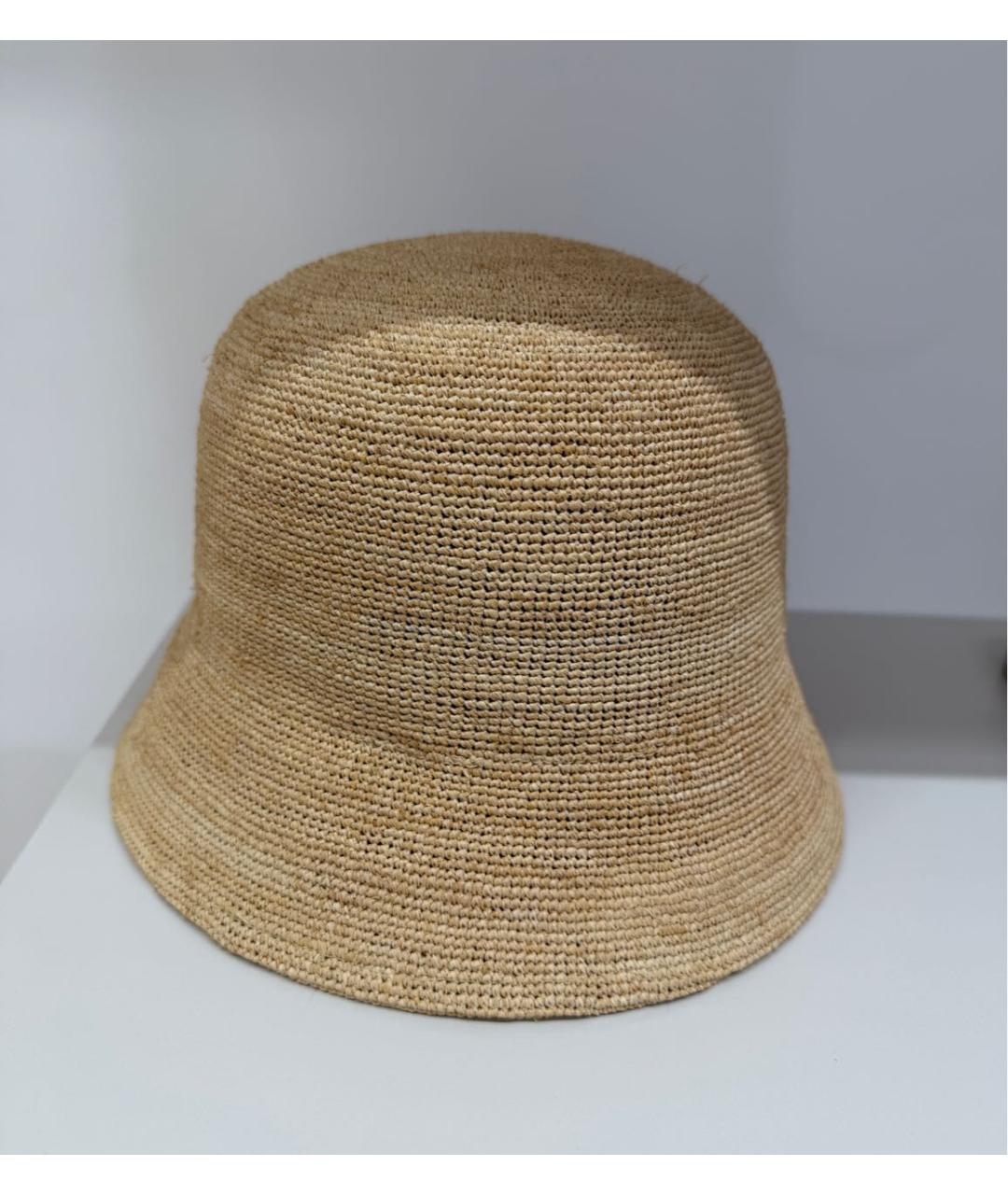 LOEWE Бежевая соломенная панама, фото 2