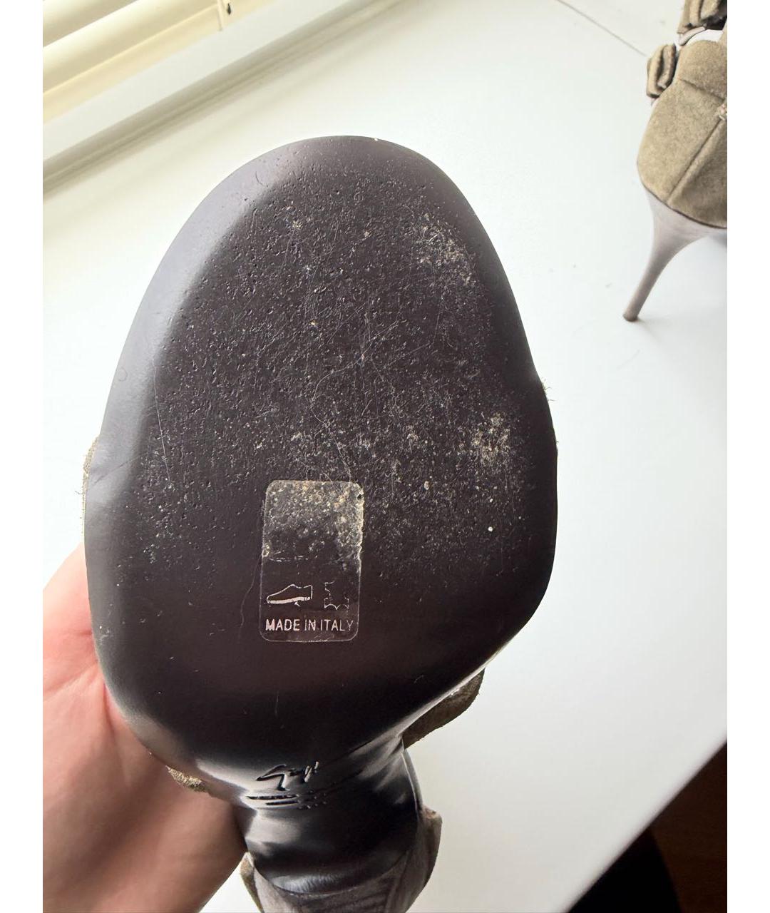 GIUSEPPE ZANOTTI DESIGN Хаки замшевые туфли, фото 7