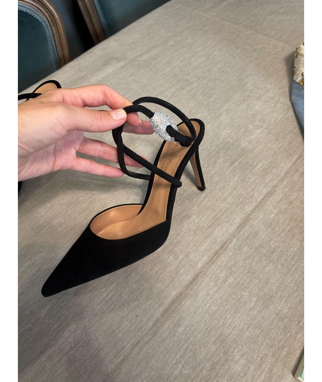 GIANVITO ROSSI Черные замшевые туфли, фото 5