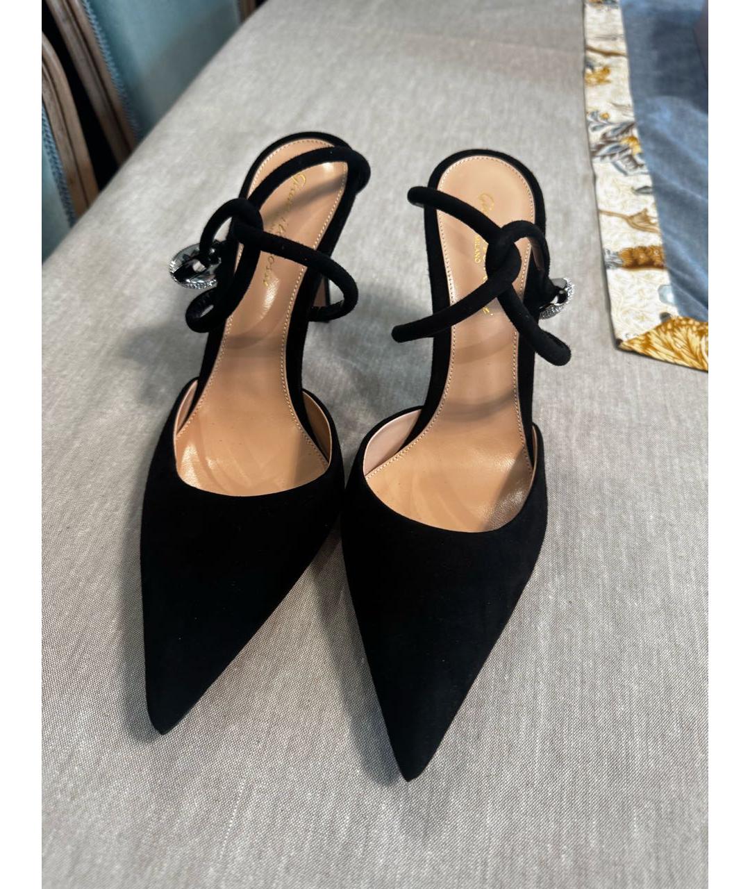 GIANVITO ROSSI Черные замшевые туфли, фото 2