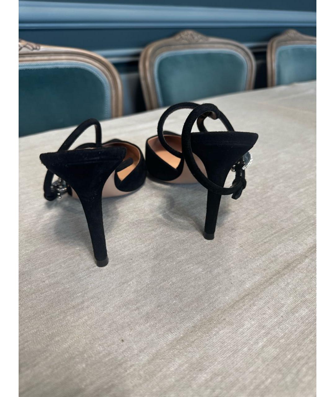 GIANVITO ROSSI Черные замшевые туфли, фото 4