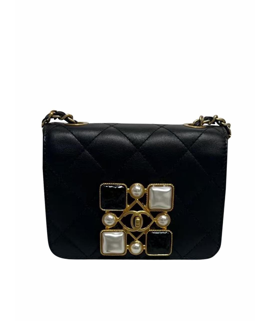 CHANEL Черная кожаная сумка через плечо, фото 1