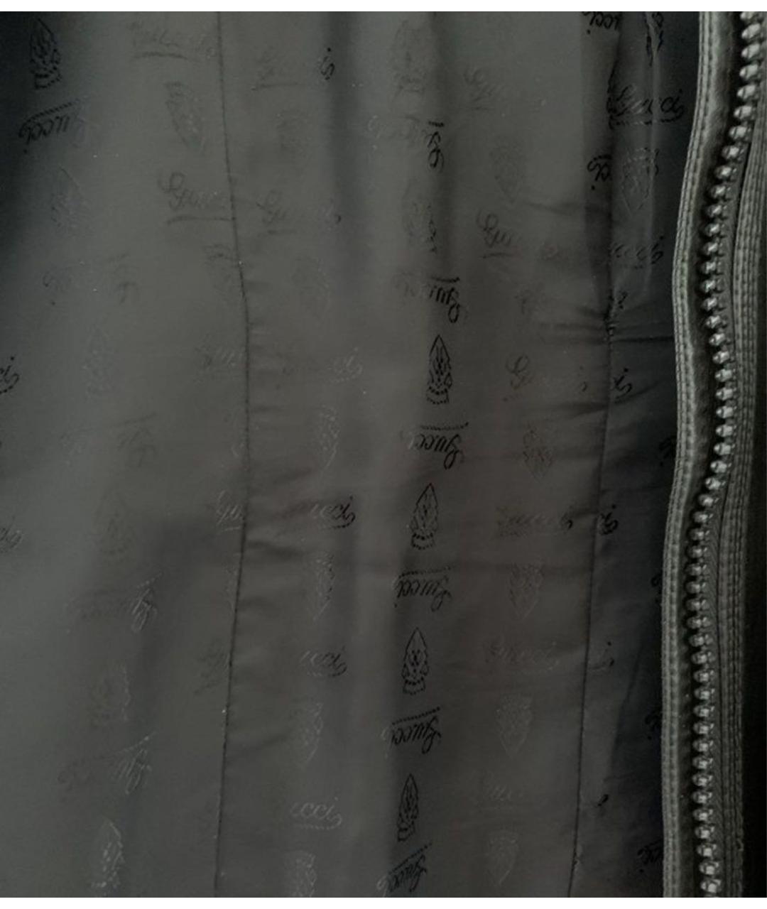 GUCCI Черная кожаная куртка, фото 5