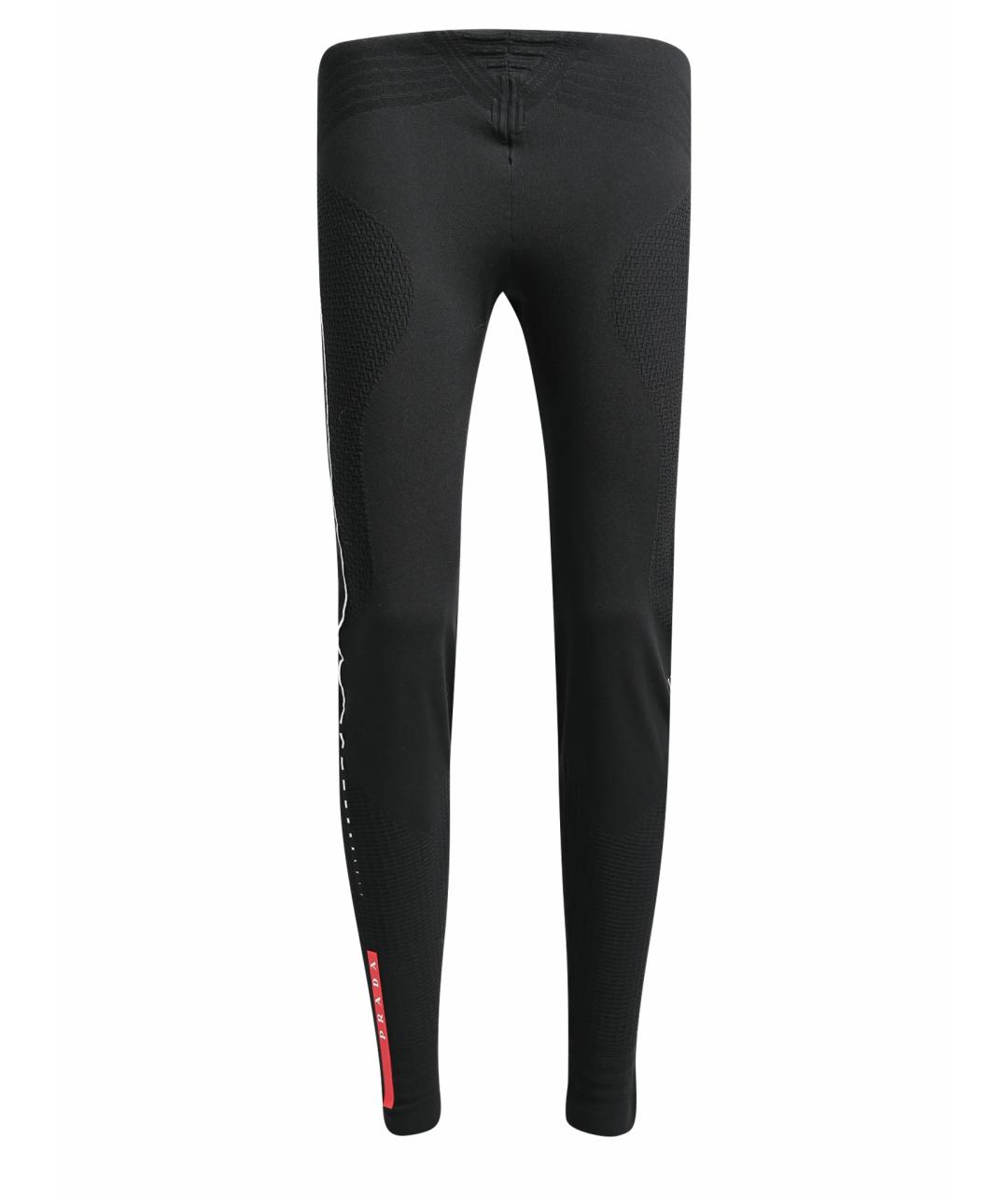 PRADA Черные полиэстеровые спортивные брюки и шорты, фото 1