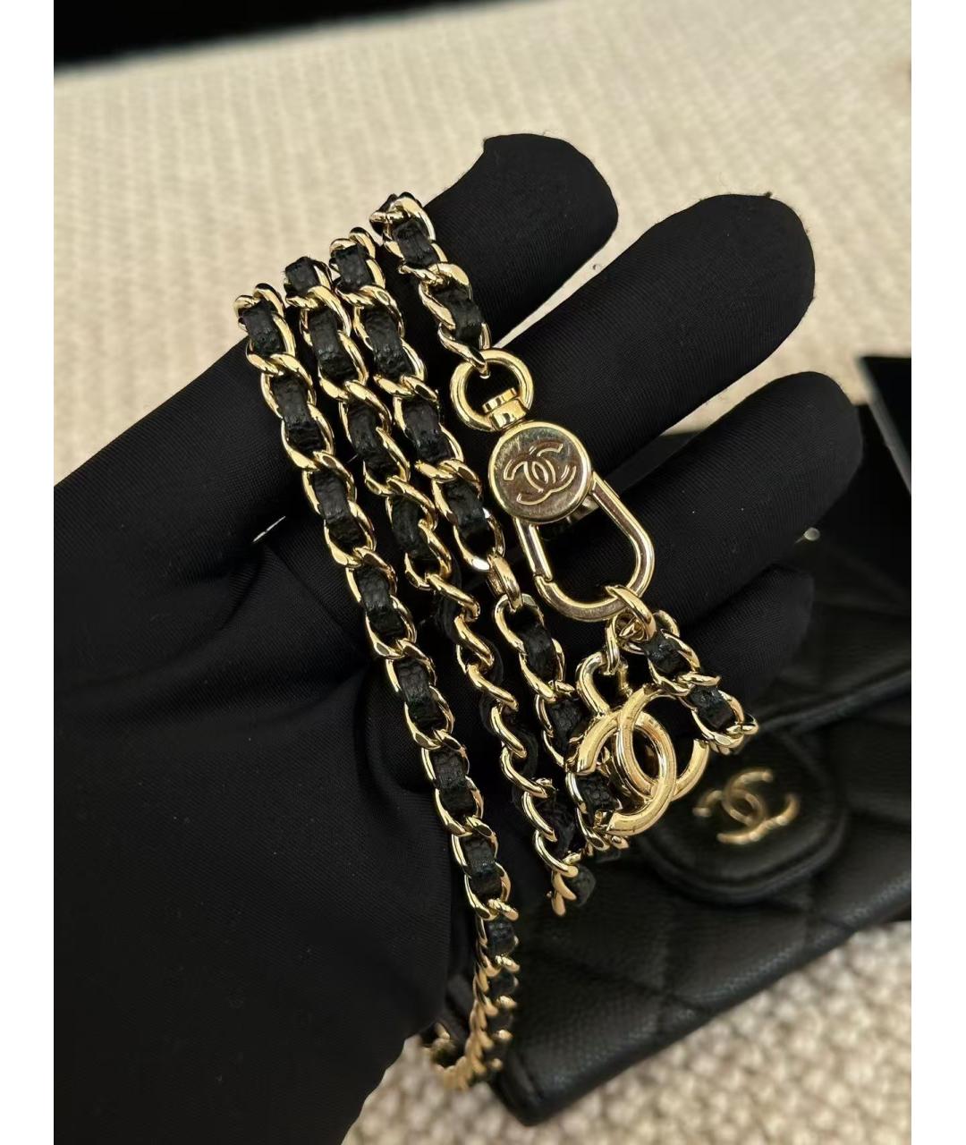 CHANEL Черная кожаная сумка через плечо, фото 5