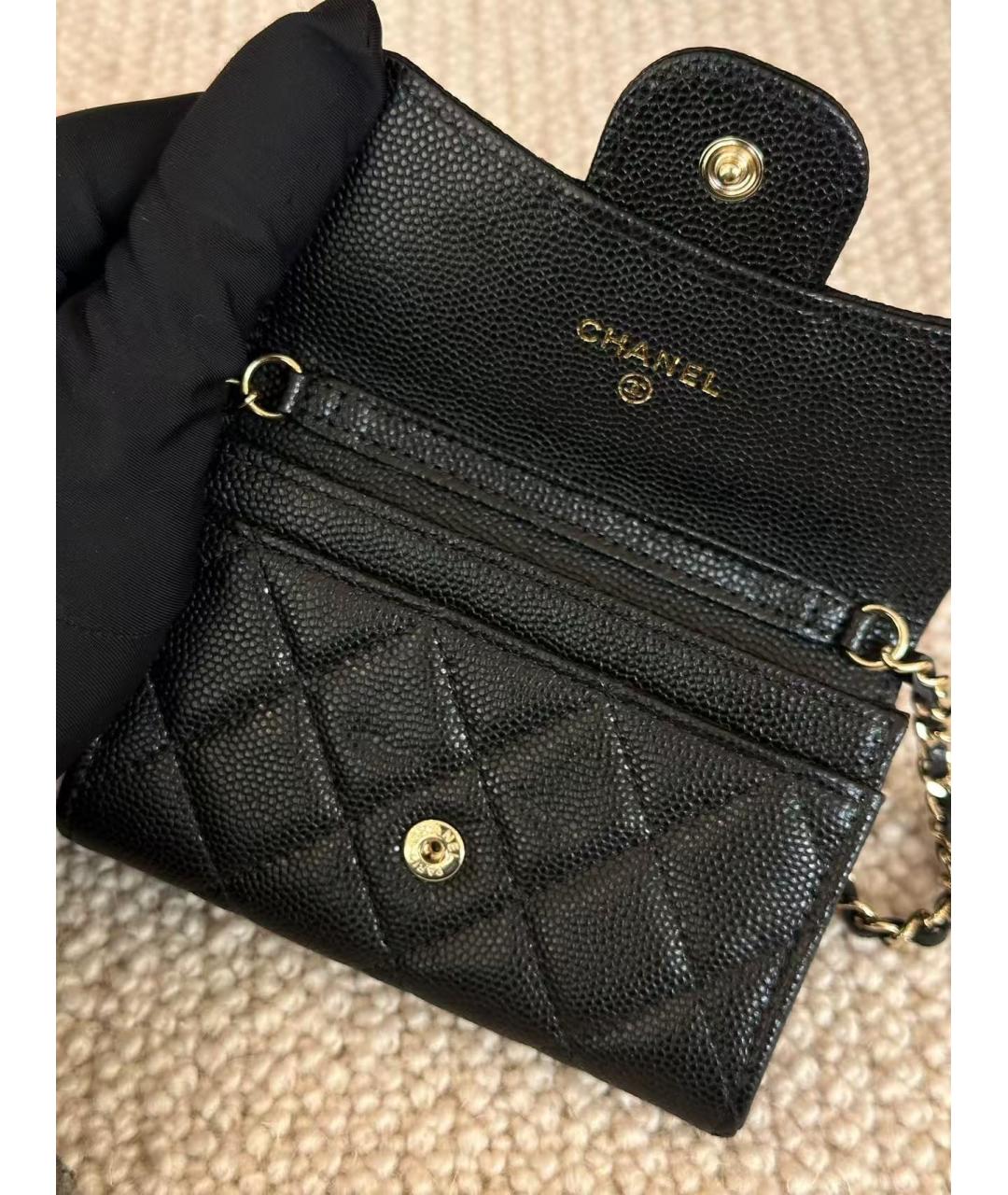 CHANEL Черная кожаная сумка через плечо, фото 4