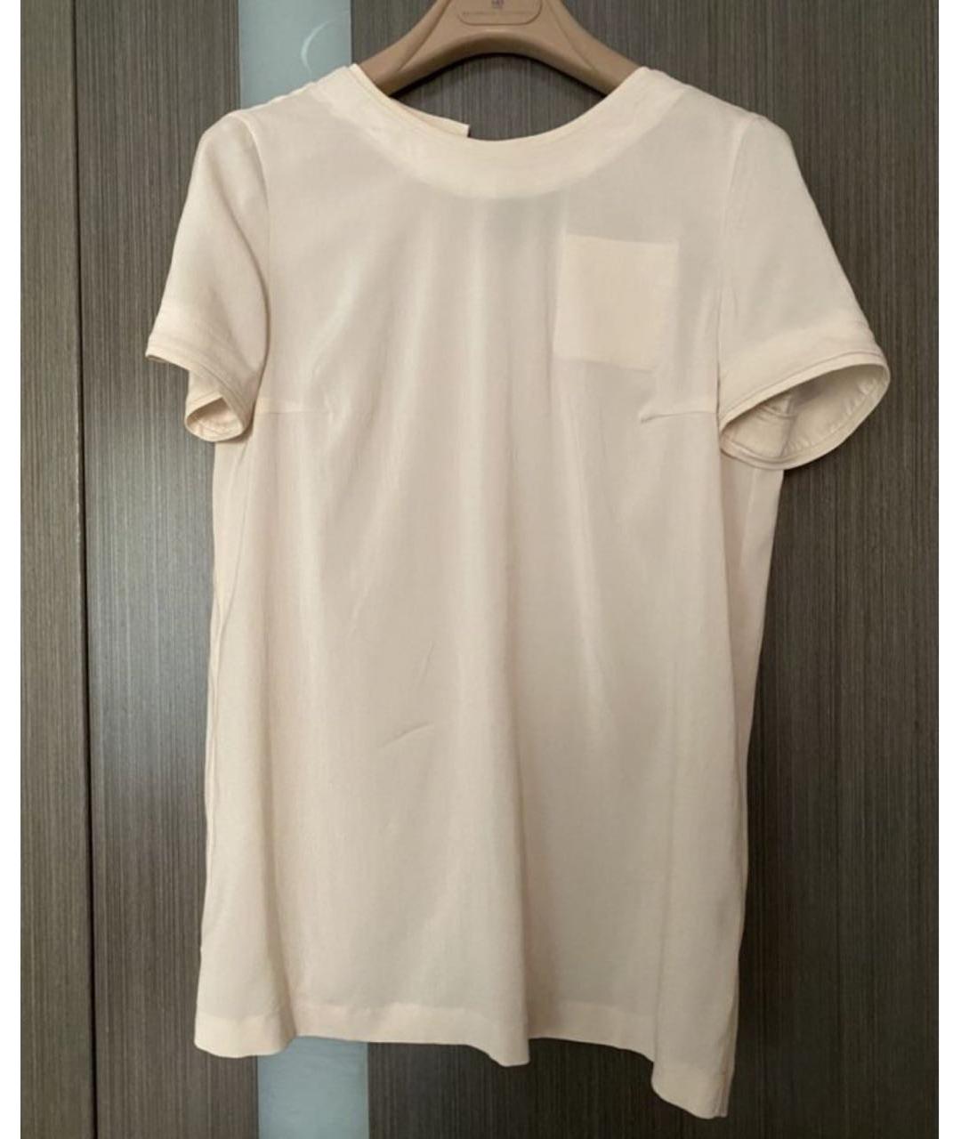 BRUNELLO CUCINELLI Бежевый шелковый костюм с брюками, фото 8