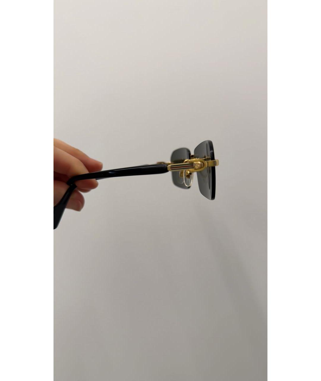 GUCCI Коричневые металлические солнцезащитные очки, фото 3