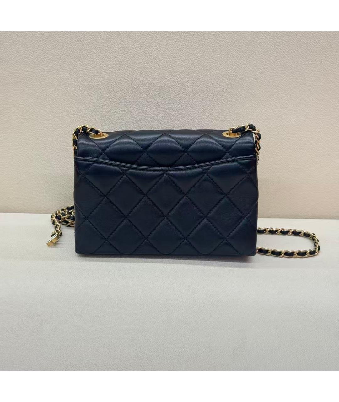 CHANEL Черная кожаная сумка через плечо, фото 3